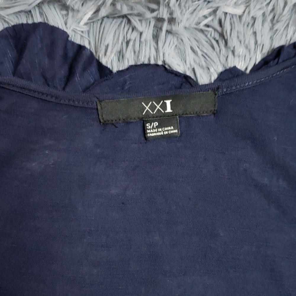 Forever 21 Blue Ruffle Tank Top - Picture 3 of 4